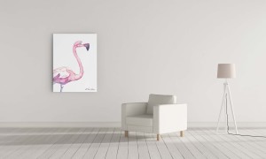 Watercolor Flamingo II